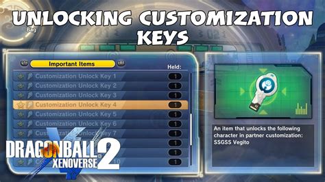 Customization unlock key xenoverse 2 Unlocking Super Saiyan